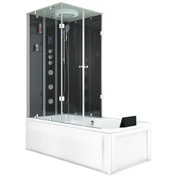 AcquaVapore Whirlpool Wanne Duschtempel Dusche Duschkabine K05-R33-WP-EC 90x180 cm mit 2K Scheiben Versiegelung