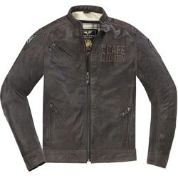 Black-Cafe London Sydney Motorrad Lederjacke, braun, Größe 60