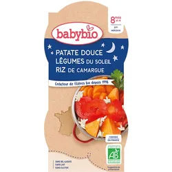 Babybio Patate Douce Légumes DU Soleil RIZ DE Camargue ab 8 Monate