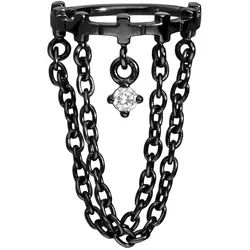 Chirurgenstahl Segmentring Clicker KRONE + KETTEN