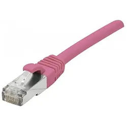 Exertis Connect Patchkabel Cat. 6A, S/FTP (PiMF), halogenfrei, mit Rastnasenschutz, rosa, 3,0 m