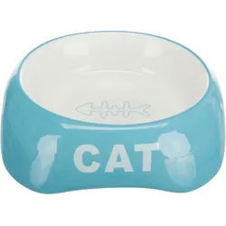TRIXIE Napf Cat, Fischgräte, Keramik, 0,2 l / Ø 13 cm