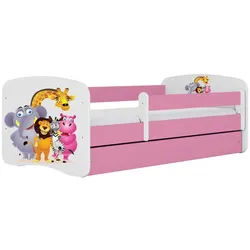 Raumhirsch Furniture Kinderbett ZOO mit Schublade und Matratze 180/80 , Rosa , Holzwerkstoff , Rechteckig , 80x180 cm , FSC 100% , Babymöbel & Kindermöbel, Kinderzimmer & Jugendzimmer, Kinderbetten