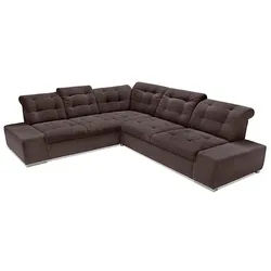 sit&more Ecksofa Pale L-Form, inklusive Kopfteilverstellung, wahlweise mit Bettfunktion braun