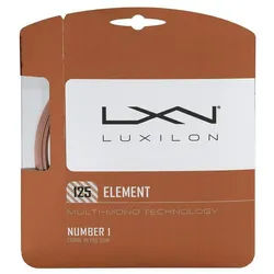 Luxilon Tennissaite Element (Haltbarkeit+Touch) bronzebraun 12m Set, Saitendicke: 1.30 braun