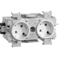 HAGER Steckdose 2-fach ver-weiß GEB-K IP20 GS20119016