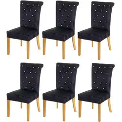 ESSZIMMERSTUHL Schwarz, Gold 6er-Set