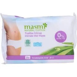 masmi Bio Intimpflegetücher 100% Bio-Baumwolle 20 St Tücher