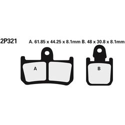 NISSIN Straßenbremsbeläge / Offroad-Sintermetall - 2P-321ST