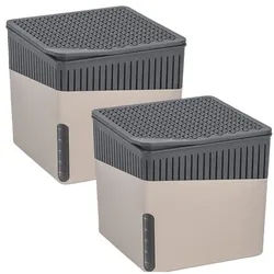 Wenko 2er-Pack Raumentfeuchter »Cube« 500 g beige