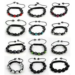 GartenHero Armband Shamballa Armband verstellbar mit Strass Steinen Glücksbringer Armreif