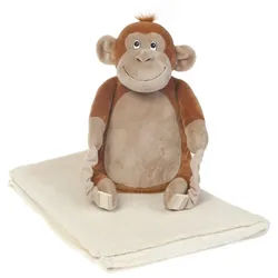 Bobo Buddies Kinderrucksack mit Schmusedecke Set 1 St braun