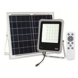 OPTONICA Solar LED-Fluter mit Fernbedienung, 30 W, 2400 lm, IP65, 6000 K
