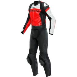 Dainese Mirage 2-Teiler Damen Motorrad Lederkombi, schwarz-weiss-rot, Größe 42