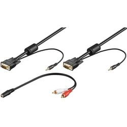 Full HD SVGA Monitorkabel + Audio 15 pol. HD Stecker > 15 pol. HD Stecker +3.5mm Audio