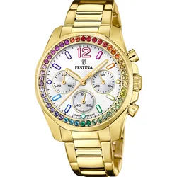 Festina Quarz Damen Boyfriend F20609/2 - weiß,gold - 38.1mm