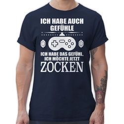 Shirtracer T-Shirt Ich hab das Gefühl ich möchte jetzt Zocken - Nerd Geschenke - Herren Premium T-Shirt gaming t-shirt - nerd tshirt herren - zocker t shirt - gamer - geek blau 3XL