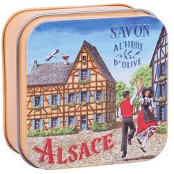 La Savonnerie de Nyons - Metallbox mit Seife Das Dorf 155 g