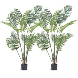 VEVOR Areca Catechu Künstlich 800x800x1524mm Kunstpflanze PE Künstliche Pflanzen Plastikpflanzen im Topf Betelnusspalme Geruchslos Wasserdicht Ideal für Schlafzimmer Arbeitszimmer Wohnzimmer
