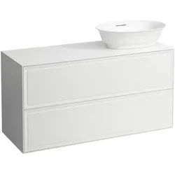 LAUFEN THE NEW CALSSIC Schubladenelement, Ausschnitt rechts, 1175x455x600mm, 2 Schubladen, zu WT-Schale H812852/3, H4060840856311, Farbe: Weiß glänzend