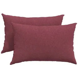 vidaXL Sitzauflage Sofakissen 2 pcs Weinrot 60 x 40 cm Stoff, (2 St) rot