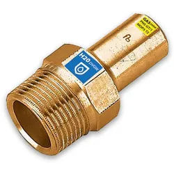 Rotguss Pressfitting Einsteckstück mit AG, DVGW, Kontur V+M (Ausführung: 54 - 2''AG)