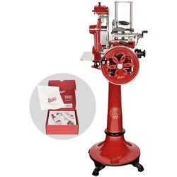 BERKEL B2 rot - Aufschnittmaschine mit Schwungrad mit Sockel - Messer 265 mm aus verchromtem Stahl