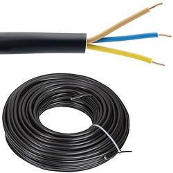 Erdleitung / Starkstromkabel 0,6/1kV NYY-J 3 x 2,5 mm2 - Farbe schwarz - Rolle je 50 m