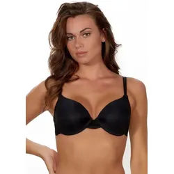After Eden Push-up-BH BOOST glatte Cups, Gelkissen, mit Bügel, mit Spitze, push up, feminin schwarz 85