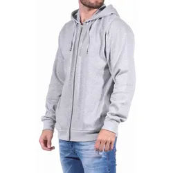 Normann Relaxanzug Herren Jacke mit Kapuze für Hausanzug, Sportanzug Oberteil grau XXL