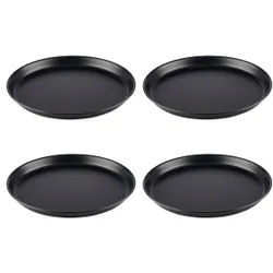 APS Pizzablech, rund, stapelbar, 4er Set, Pizzaform aus Blaublech zum professionellen Pizzabacken, Maße (Ø x H): 28 cm oben, 26 cm unten x 2,5 cm