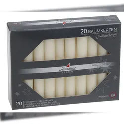 Steinhart Kerzen Baumkerzen durchgefärbt Champagner 95 x Ø 13 mm, 20 Stück