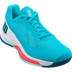 WILSON Damen Tennisoutdoorschuhe RUSH PRO 4.0 W, SCUBA BLUE/WHITE (PANTONE BRIGHT WH, 37 1⁄3