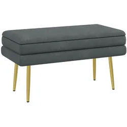HOMCOM - Sitzbank - 79,5L x 37,5B x 43H cm - grau