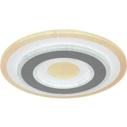 GLOBO LIGHTING LED Deckenleuchte SABATINO, Dimmfunktion, Memoryfunktion, Nachtlichtfunktion, mehrere Helligkeitsstufen, LED fest integriert, Deckenlampe/ CCT 3000-6000K/rund/Wohnzimmer/Schlafzimmer weiß