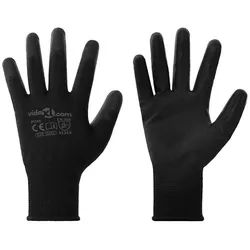 vidaXL Arbeitshandschuhe Arbeitshandschuhe 24 pcs Schwarz 10 / XL Polyester schwarz