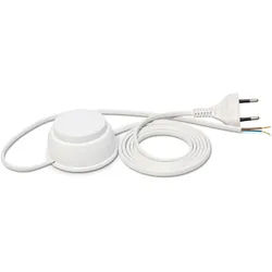 Anschlusskabel mit Fußschalter PWN-2 3m 2x0,75 mm2 mit Flachstecker 250V 16A Weiß W-10145