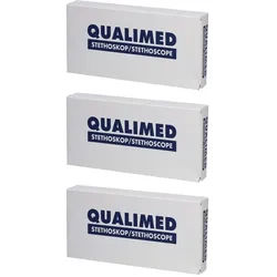 Qualimed® Doppelkopf-Stethoskop Nurse, Edelstahl, rot