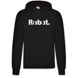 Urban Backwoods Hoodie Robot Herren Hoodie NPC Slogan Spruch Motto Fun Spaß Comedy Joke (1-tlg) Statement Classic Kult Opinion schwarz 5XL