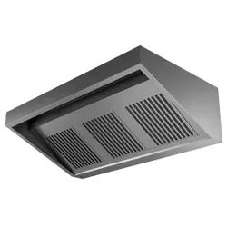 Gastro-Inox Dunstabzugshaube, mit Motor, Tiefe 900 mm, Moderne Wandhaube aus geschweißtem Edelstahl AISI 430, Maße: (L x T x H) 2000 x 900 x 450 mm, Standard Wandmodell