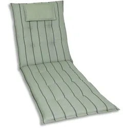 Xxxl Liegenauflage , Hellgrün , Textil , Streifen , Füllung: Schaumstoff, Vlies , 60x7x190 cm , Oeko-Tex® Standard 100 , pflegeleicht, hochwertige Qualität, langlebig, für den Außenbereich geeignet, mittels Bändern zu befestigen, mittels Gurtband zu befestigen, Wendekissen , Gartenmöbel, Gartenpolster & Auflagen, Liegenauflagen