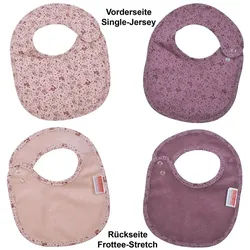 Wörner Lätzchen Lamas rosa Druckknopflatz 22x29 cm, (2-St), mit Druckknöpfen, maschinenwaschbar, trocknergeeignet rosa