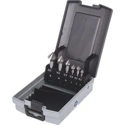 KS Tools Senkbohrer HSS Co 5 Kegel-Entgratsenker-Satz, Kunststoffkassette 6-tlg (336.045