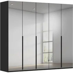 LeGer Home by Lena Gercke Kleiderschrank Schrank Garderobe Ankleide Schlafzimmer Flur SERINA Eyecatcher (3 verschiedene Ausstattungen BASIC/CLASSIC/PREMIUM (inkl. SOFT-CLOSE) in 6 Breiten (101 - 401 cm) mit Front Glas oder Dekor MADE IN GERMANY grau|schwarz 251 cm x 223 cm x 61 cm