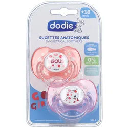 dodie® Schnuller Girly duo, +18 Monate