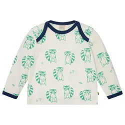 loud + proud Print-Shirt, langarm mit Tierdruck Biobaumwolle, GOTS grün 74/80