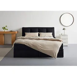 LeGer Home by Lena Gercke Boxspringbett Addyson (Härtegrade H2, H3 und H4 wählbar), Boxspringbett inkl. Topper, 2 Matratzen schwarz 170 cm x 230 cm