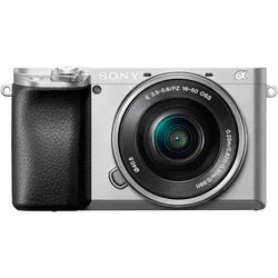 SONY Kompaktkamera "Alpha 6100 + 16-50mm Objektiv", silber, B:12cm H:6,69cm T:5,94cm, Fotokameras