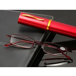 PACIEA Lesebrille Damen Herren Anti Blaulicht Ultraleicht Rechteckig Schmal rot 3.0