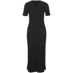 La robe en maille 100% cachemire include noir